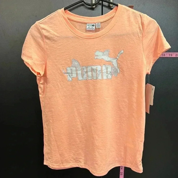 Puma Short sleeve T-shirt, fizzy melon color - L 12–14 - Picture 1 of 7
